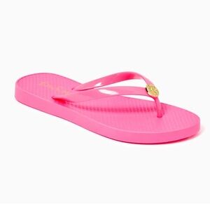 Lilly Pulitzer NWT Pool Flip Flop Roxie Pink Size 9/10